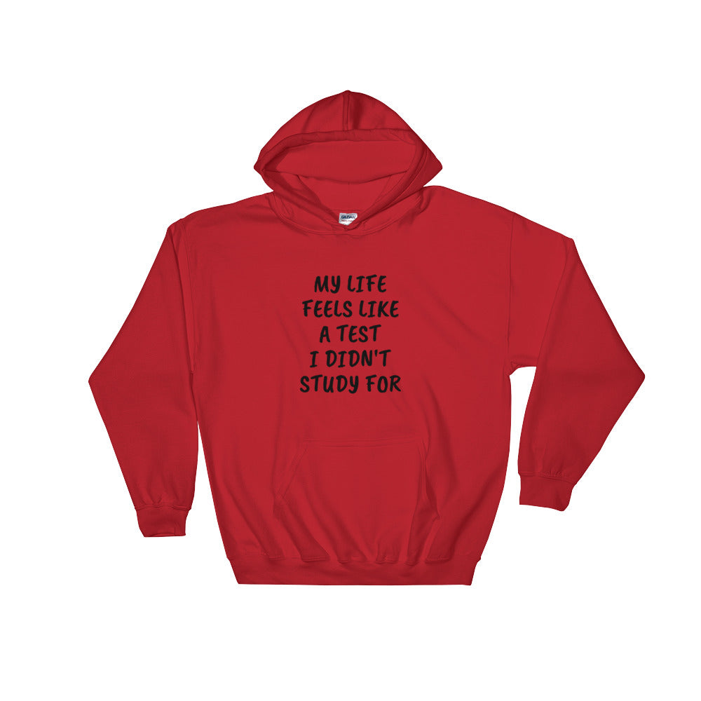 My life is a test Hooded Sweatshirt